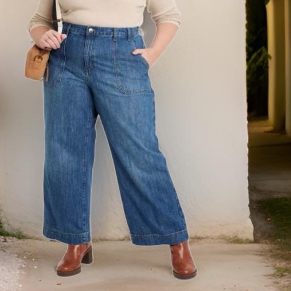 Wide Leg High Rise Jeans - Picture 13 of 15